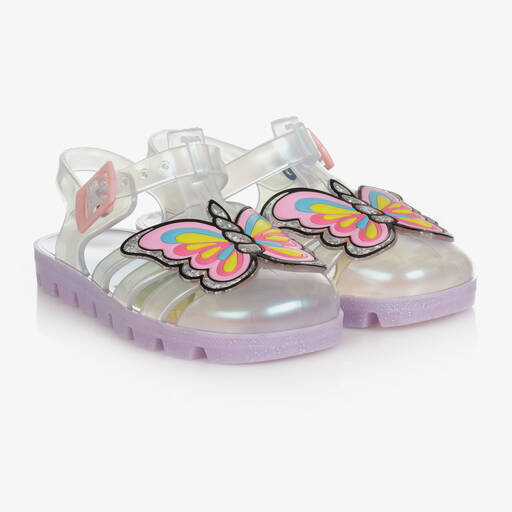 Sophia Webster Mini-Girls Rainbow Unicorn Jelly Sandals | Childrensalon
