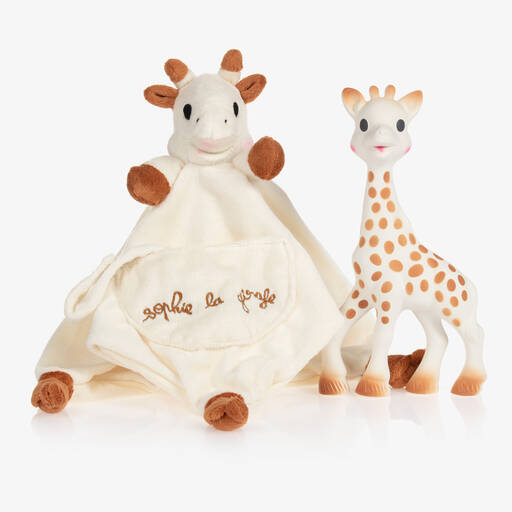 Sophie la Girafe-Coffret cadeau Sophie la Girafe jouet de dentition en caoutchouc et doudou  | Childrensalon