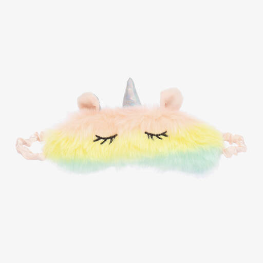 Souza-Girls Pink Faux Fur Unicorn Eye Mask | Childrensalon