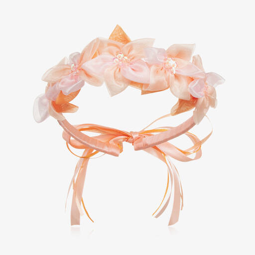 Souza-Peach Pink Floral Hairband | Childrensalon
