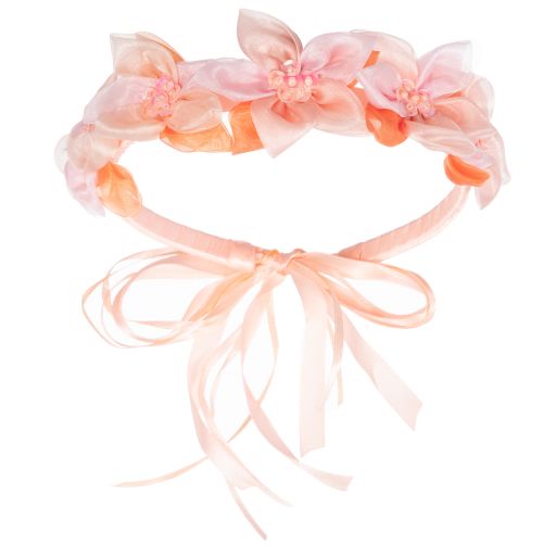 Souza-Peach Pink Floral Hairband | Childrensalon