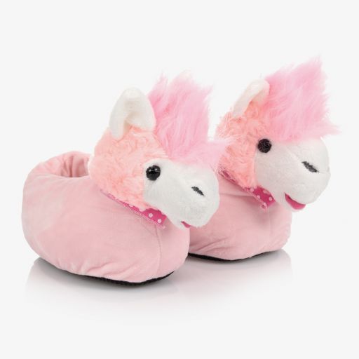 Souza-Pink Llama Slippers | Childrensalon