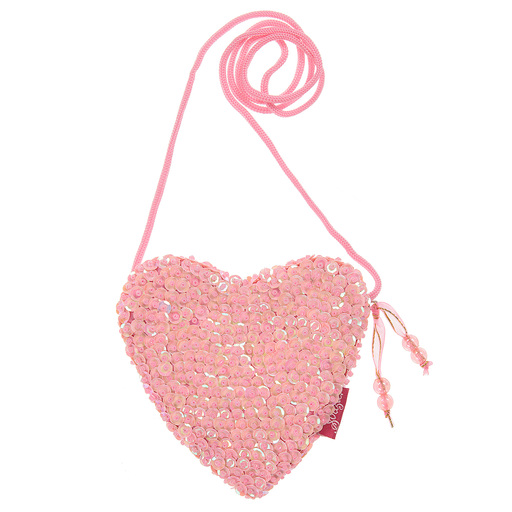 Souza-Rosa Tasche mit Pailletten-Herzen (11 cm) | Childrensalon