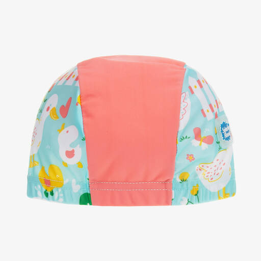 Splash About-Розово-голубая купальная шапочка с утятами (UPF50+) | Childrensalon
