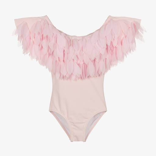 Stella Cove-Girls Pink Petal Swimsuit | Childrensalon