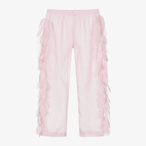 Stella Cove-Girls Pink Petals Beach Trousers | Childrensalon