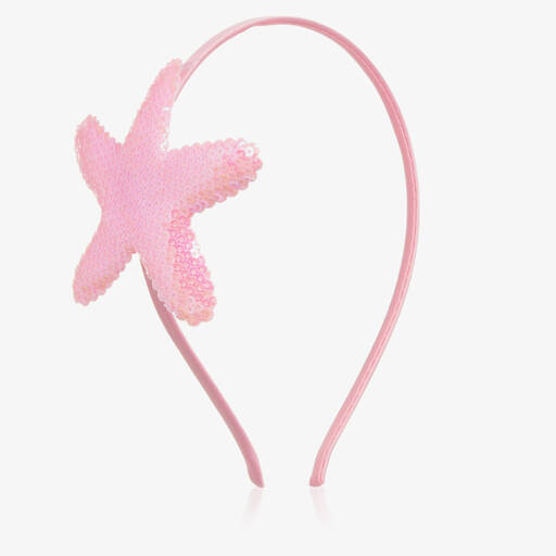Stella Cove-Girls Pink Sequin Starfish Hairband | Childrensalon