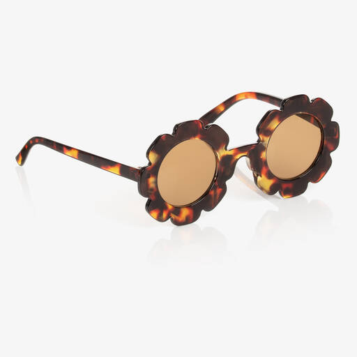 Stella Cove-Girls Tortoisehell Flower Sunglasses | Childrensalon