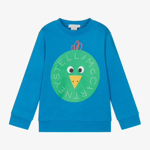 Stella McCartney Kids-Boys Blue Cotton Sweatshirt | Childrensalon