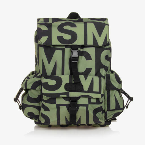 Stella McCartney Kids-Boys Green & Black Backpack (32cm) | Childrensalon