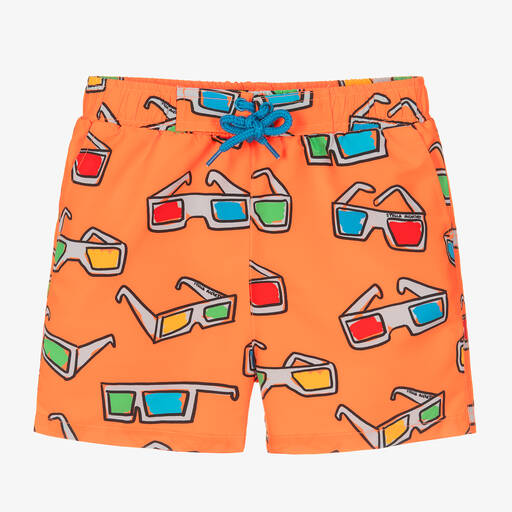Stella McCartney Kids-شورت سباحة لون برتقالي للأولاد | Childrensalon