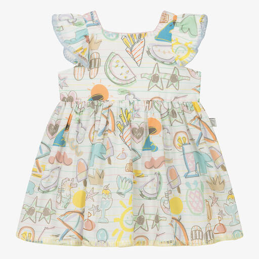 Stella McCartney Kids-Girls Ivory Organic Cotton Dress | Childrensalon