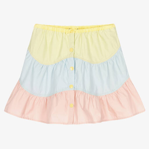 Stella McCartney Kids-Girls Pastel Colour Cotton Skirt | Childrensalon