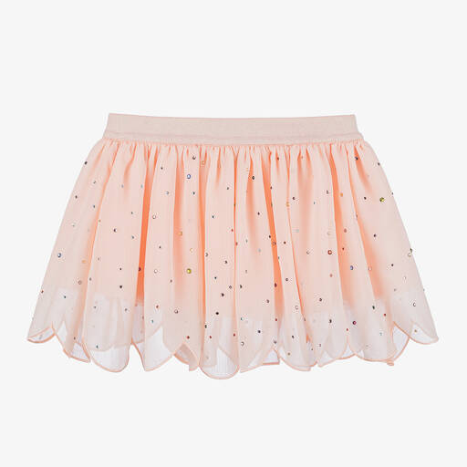 Stella McCartney Kids-Girls Pink Chiffon & Tulle Skirt | Childrensalon