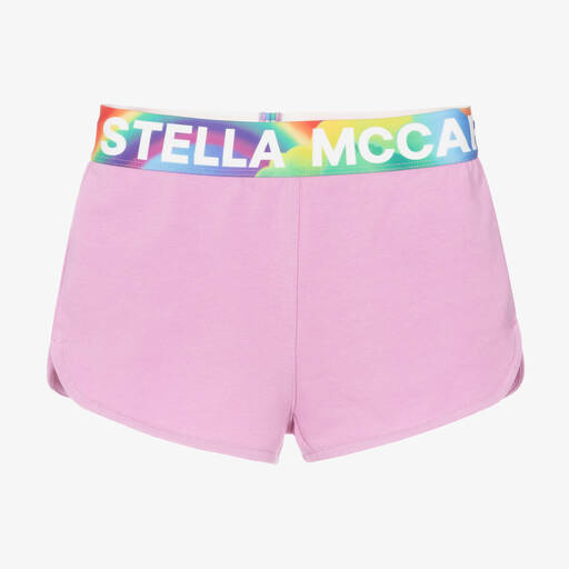 Stella McCartney Kids-Girls Pink Cotton Jersey Shorts | Childrensalon