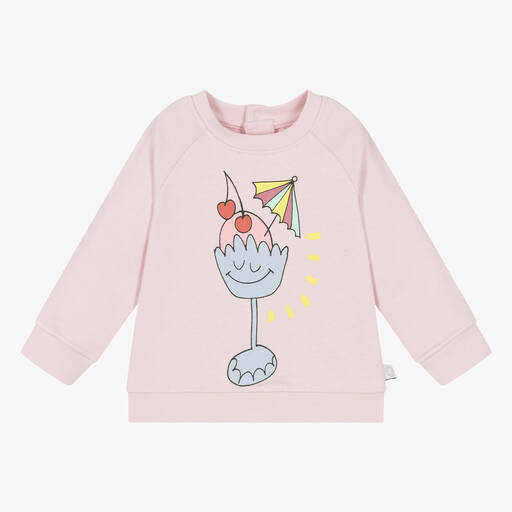 Stella McCartney Kids-Sweat-shirt rose en coton fille | Childrensalon