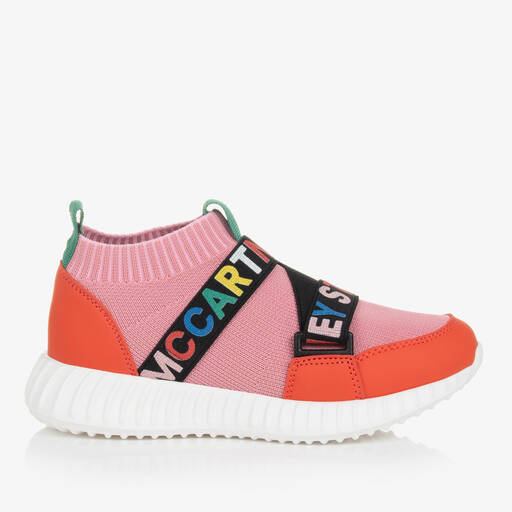 Stella McCartney Kids-Socken-Sneaker in Rosa und Orange für Mädchen | Childrensalon