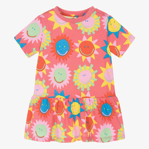 Stella McCartney Kids-Girls Pink Organic Cotton Sun Dress | Childrensalon