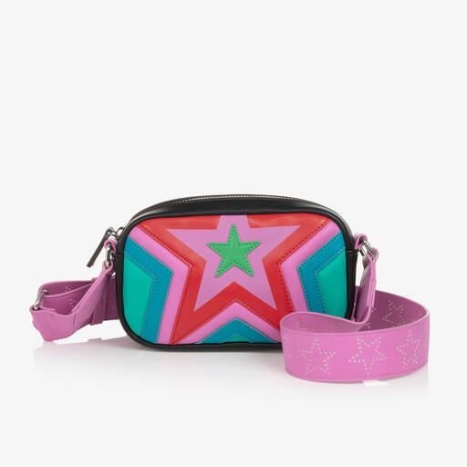 Stella McCartney Kids-Girls Pink Star Messenger Bag (18cm) | Childrensalon