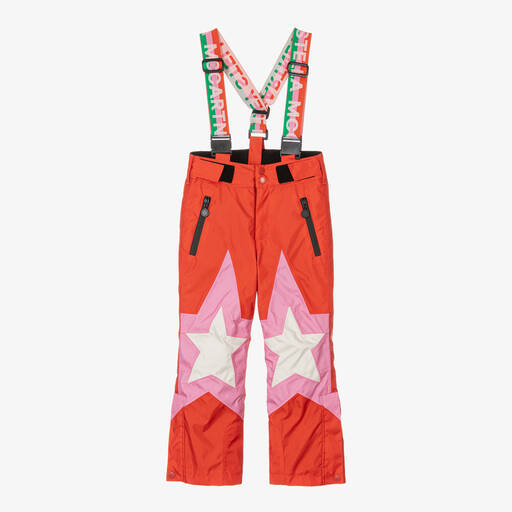 Stella McCartney Kids Ski Wear Capsule-Girls Red & Pink Star Ski Trousers | Childrensalon