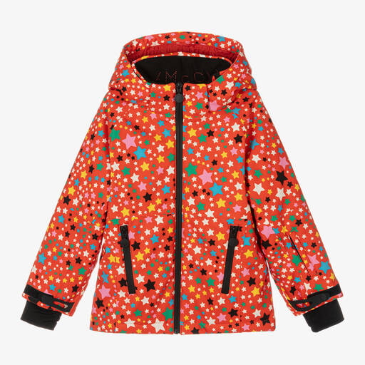 Stella McCartney Kids Ski Wear Capsule-Girls Red Star Ski Jacket | Childrensalon