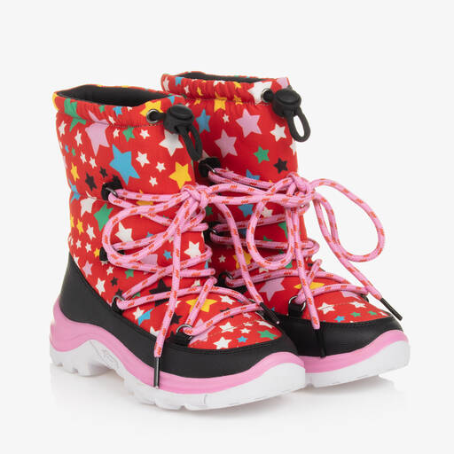 Stella McCartney Kids Ski Wear Capsule-Girls Red Star Snow Boots | Childrensalon