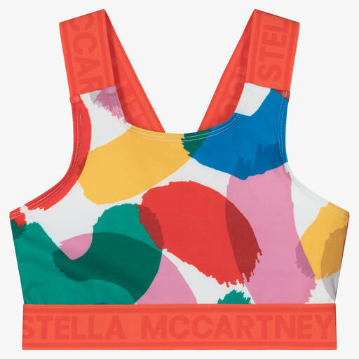 Stella McCartney Kids-توب رياضي قصير لون أبيض للبنات | Childrensalon