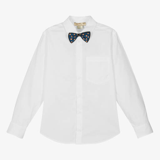 Stella McCartney Kids-Teen Boys White Cotton Shirt & Bow Tie | Childrensalon