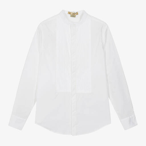 Stella McCartney Kids-Белая рубашка из органического хлопка для подростков | Childrensalon