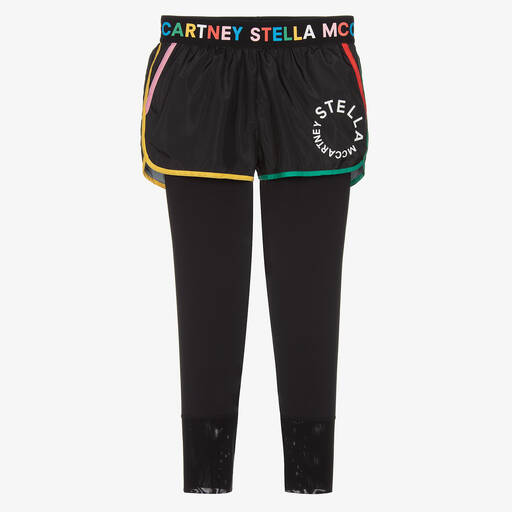 Stella McCartney Kids-Teen Girls Black Sport Shorts & Leggings | Childrensalon
