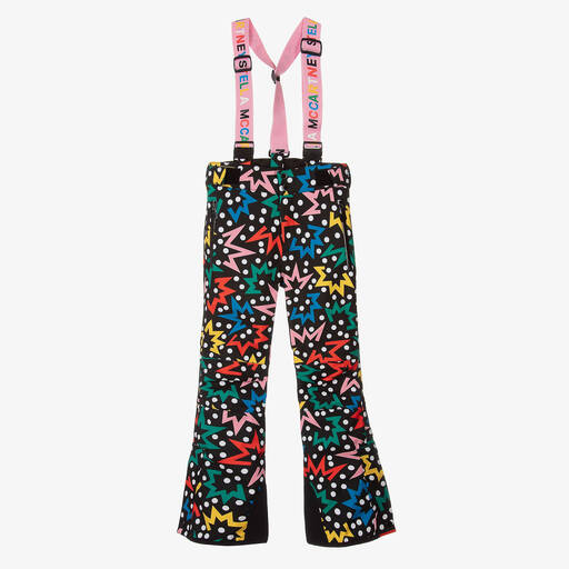 Stella McCartney Kids Ski Wear Capsule-Черные лыжные брюки со звездами для подростков | Childrensalon