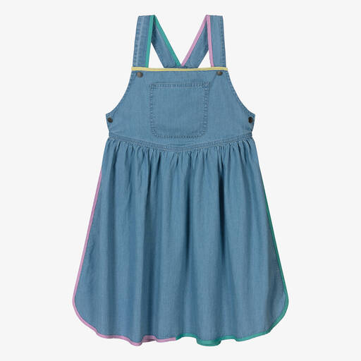 Stella McCartney Kids-Teen Girls Blue Cotton Chambray Dress | Childrensalon