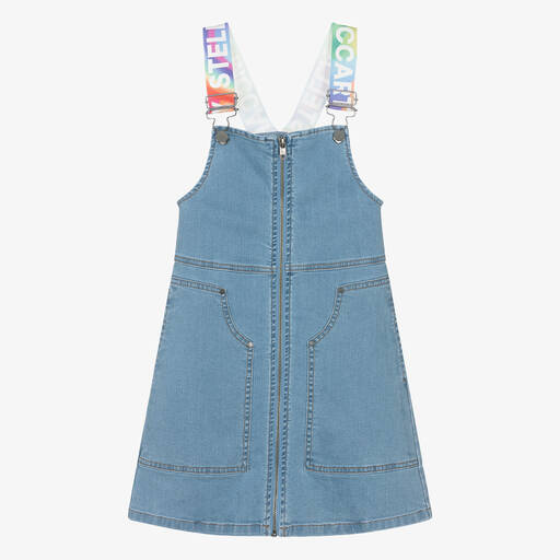 Stella McCartney Kids-Teen Girls Blue Denim Pinafore Dress | Childrensalon