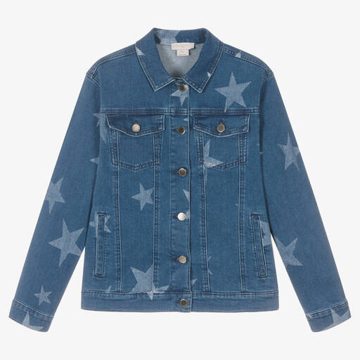 Stella McCartney Kids-Голубая джинсовая куртка со звездами | Childrensalon
