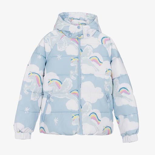 Stella McCartney Kids-Doudoune bleue licorne ado | Childrensalon