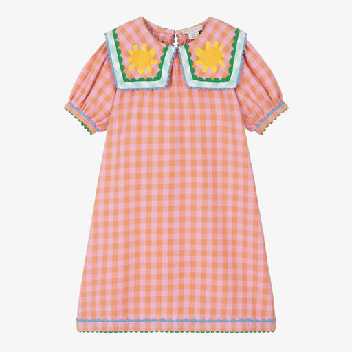 Stella McCartney Kids-Teen Girls Pink Cotton Sunflower Dress | Childrensalon