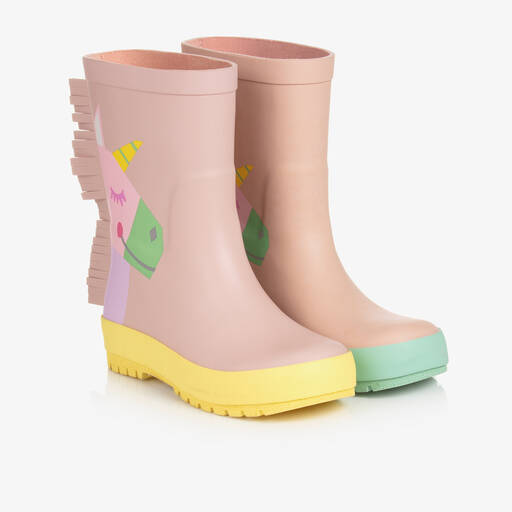 Stella McCartney Kids-Teen Girls Pink Unicorn Rain Boots | Childrensalon