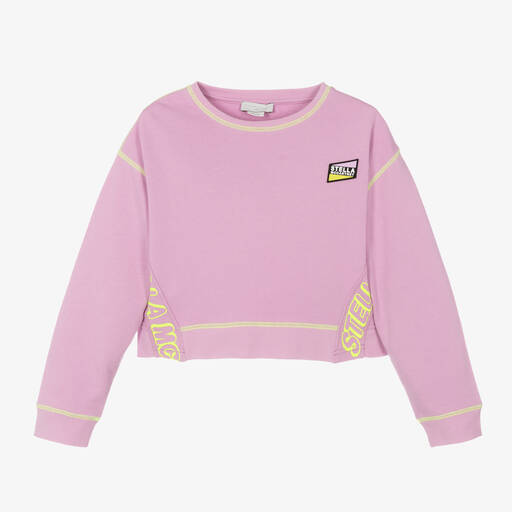 Stella McCartney Kids-Teen Girls Purple Cotton Sweatshirt | Childrensalon