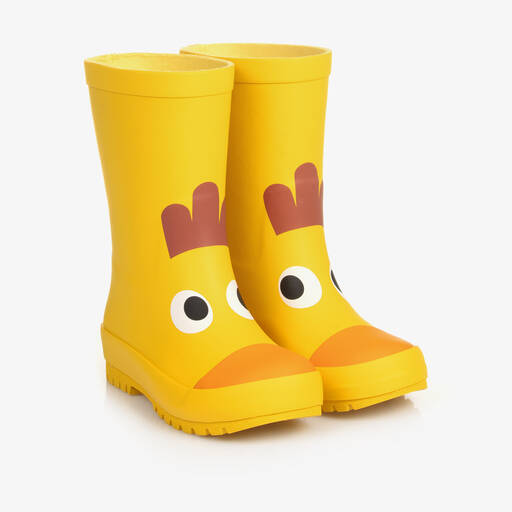 Stella McCartney Kids-Yellow Chicken Rain Boots | Childrensalon