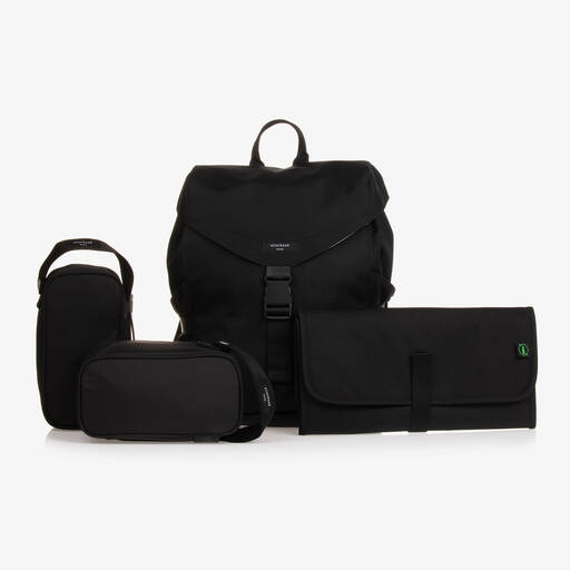 Storksak-Black Eco Backpack Changing Bag (34cm) | Childrensalon