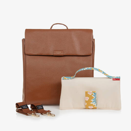 Storksak-حقيبة لمستلزمات الأطفال جلد لون بني (37 سم) | Childrensalon