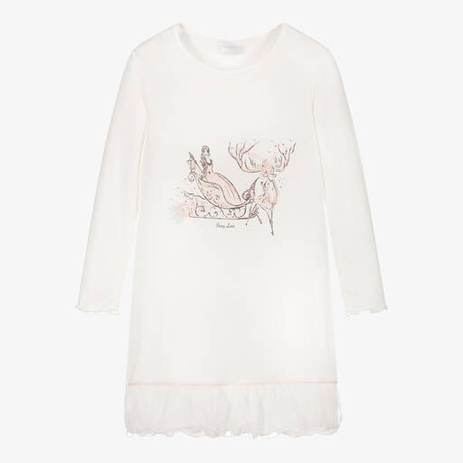 Story Loris-Кремовая ночная рубашка из модала Принцесса | Childrensalon