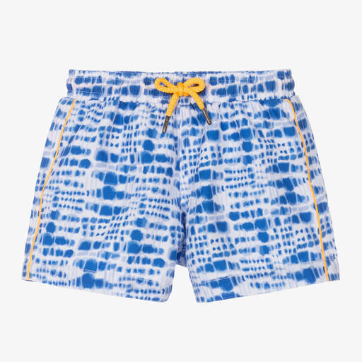 Sunuva-Boys Blue Tie-Dye Swim Shorts | Childrensalon