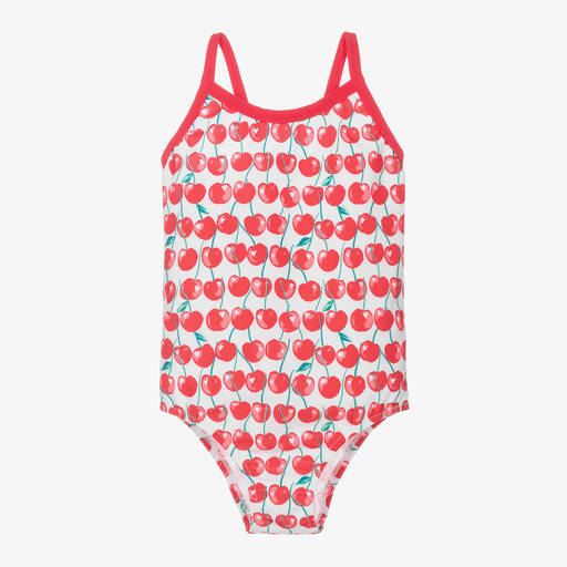 Sunuva-Girls Red Cherry-Print Swimsuit | Childrensalon