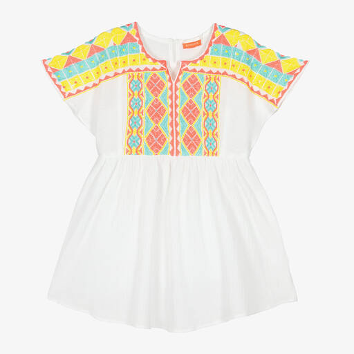 Sunuva-Girls White Embroidered Beach Dress | Childrensalon