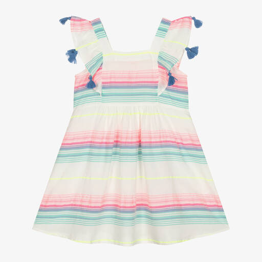 Sunuva-Girls White & Pink Striped Dress | Childrensalon