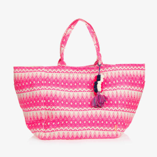 Sunuva-Pink Jacquard Oversized Canvas Bag (70cm) | Childrensalon