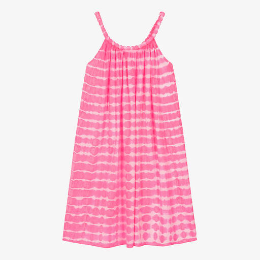 Sunuva-Teen Girls Pink Cotton Tie-Dye Dress | Childrensalon