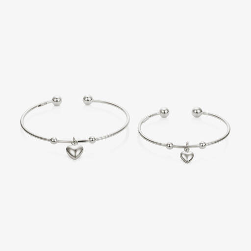 Tales From The Earth-Silver Mummy & Me Bangle Set | Childrensalon