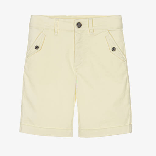 Tartine et Chocolat-Boys Yellow Cotton Chino Shorts | Childrensalon